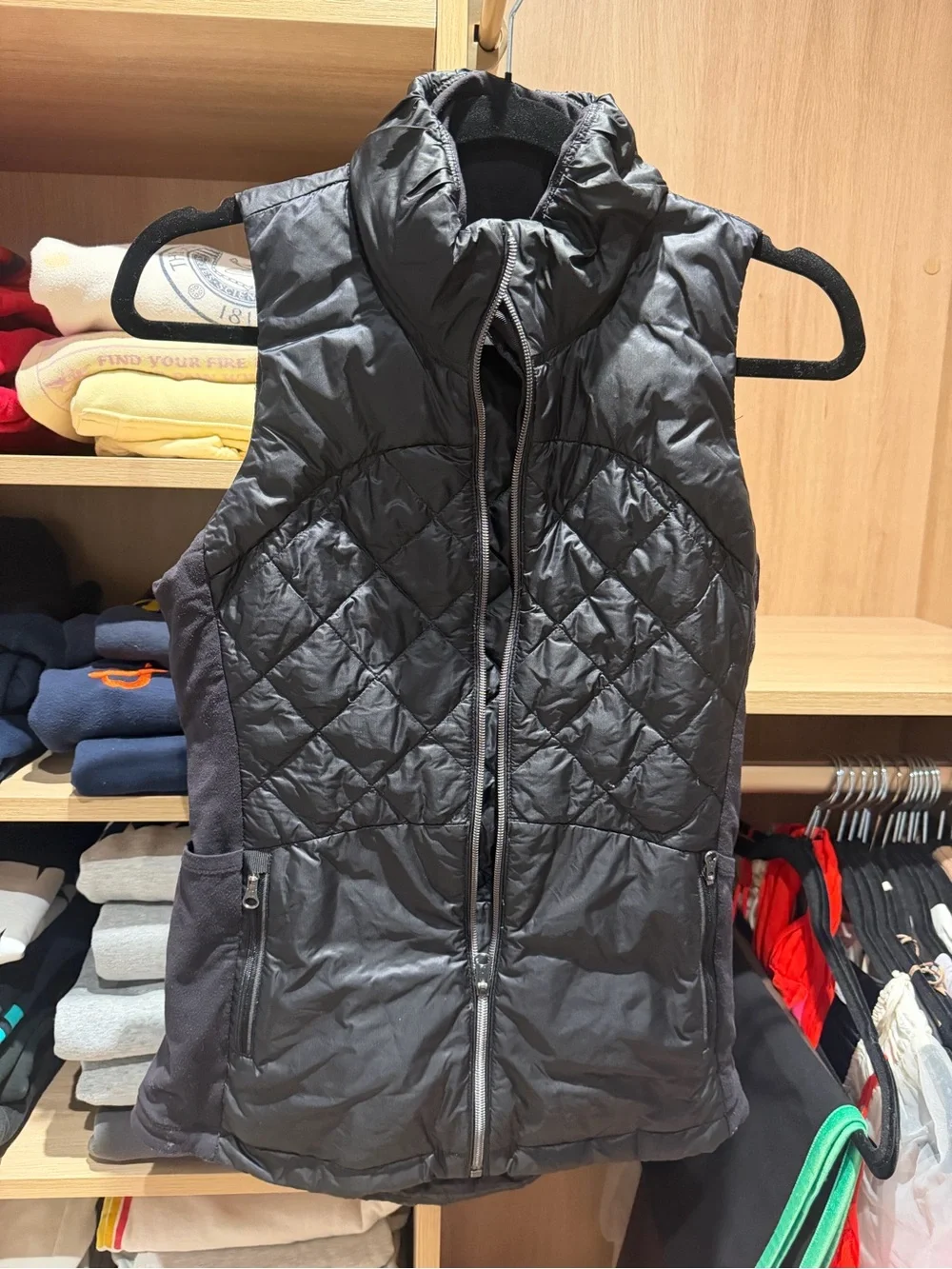 lululemon athletica Black Quilted Lightweight Vest